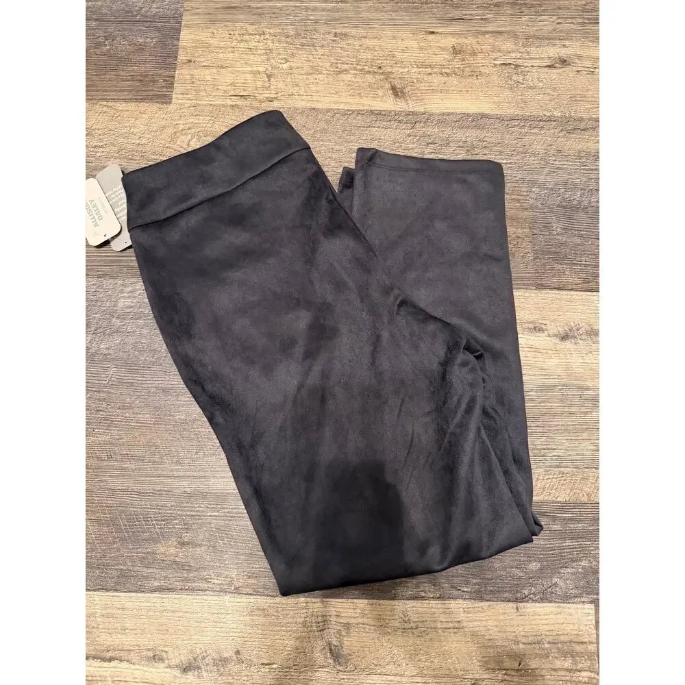 Allison Daley Gray Suede Pants Size 16WR NWT - Picture 2 of 5